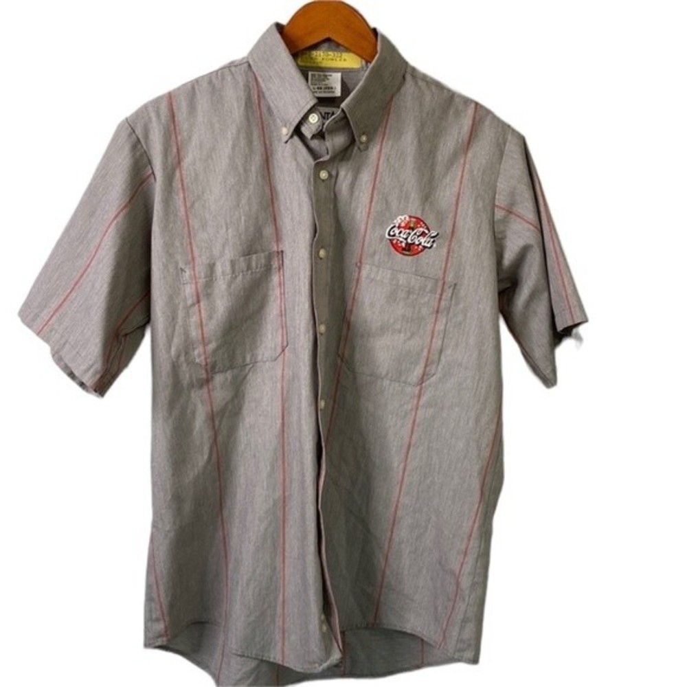 Vintage Coca Cola Drivers Work Shirt Uniform Collectible Embroidery Button Down